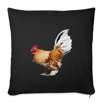 Cochins are one of the largest chicken breeds - Sofa pillowcase 17,3'' x 17,3'' (45 x 45 cm) - black - Front