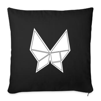 Butterfly Tangram Black Edition No.1 - Sofa pillowcase 17,3'' x 17,3'' (45 x 45 cm) - black - Front