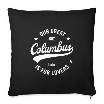 Columbus Ohio - Sofakissenbezug 45 x 45 cm - Schwarz - Vorne