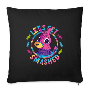 Faisons smashed Pinata - Housse de coussin décorative 45 x 45 cm - noir - Devant
