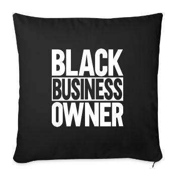 Black Business Owner - Sofa pillowcase 17,3'' x 17,3'' (45 x 45 cm) - black - Front