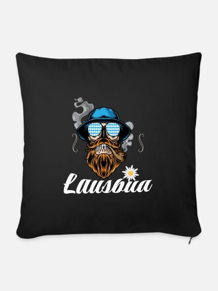 Lausbua Lederhosen - Sofakissenbezug 45 x 45 cm - Schwarz