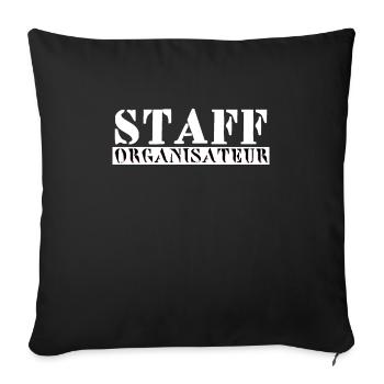 STAFF organisateur (dos) - Housse de coussin décorative 45 x 45 cm - noir - Devant