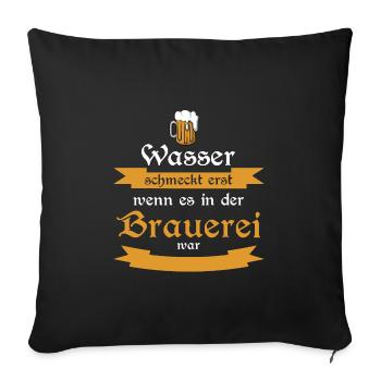 Malle Mallorca Party lustiger Spruch - Sofakissenbezug 45 x 45 cm - Schwarz - Vorne