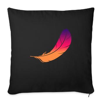 Feather Feeling #6 - Sofakissenbezug 45 x 45 cm - Schwarz - Vorne