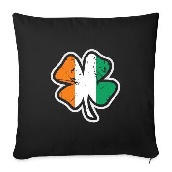 Drapeau irlandais - Housse de coussin décorative 45 x 45 cm - noir - Devant