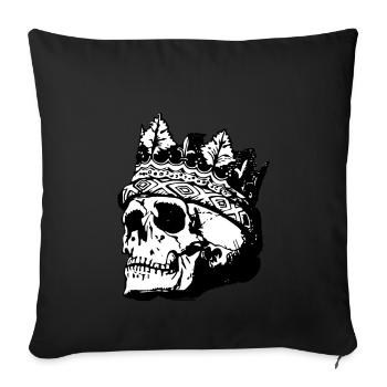 King Skull - Sofa pillowcase 17,3'' x 17,3'' (45 x 45 cm) - black - Front
