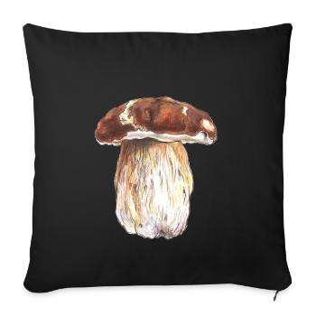 Steinpilz / Boletus /fungi - Sofakissenbezug 45 x 45 cm - Schwarz - Vorne