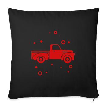 Auto - Pick Up - Oldtimer - Nostalgic - Sofa pillowcase 17,3'' x 17,3'' (45 x 45 cm) - black - Front