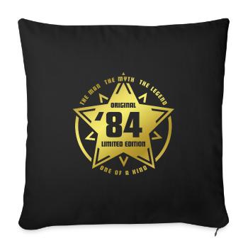 Birthday Star Original 1984 - '84 Limited Edition - Sofa pillowcase 17,3'' x 17,3'' (45 x 45 cm) - black - Front