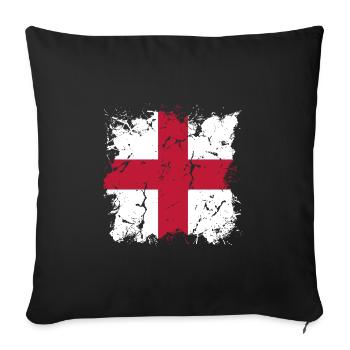 England Flag Vintage English Flag Used Look - Sofa pillowcase 17,3'' x 17,3'' (45 x 45 cm) - black - Front