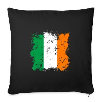 Drapeau irlandais Vintage Drapeau irlandais Dublin - Housse de coussin décorative 45 x 45 cm - noir - Devant