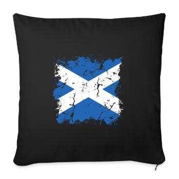 Drapeau écossais Drapeau écossais Alba GB Royaume-Uni - Housse de coussin décorative 45 x 45 cm - noir - Devant