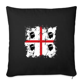 Sardinia Flag Sardinian Flag Sardegna Flag - Sofa pillowcase 17,3'' x 17,3'' (45 x 45 cm) - black - Front