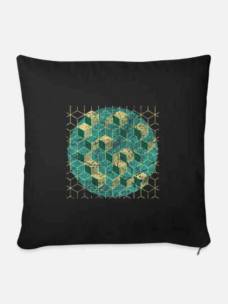 Geometrie - Sofakissenbezug 45 x 45 cm - Schwarz