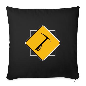 Escalade sur glace Alpinisme Alpiniste - Housse de coussin décorative 45 x 45 cm - noir - Devant