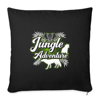 Safari Big Five - Sofakissenbezug 45 x 45 cm - Schwarz - Vorne
