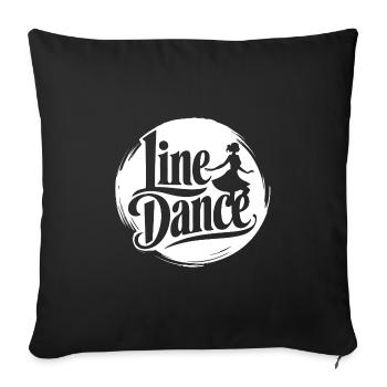 Love Line Dance Western Girl dancing - Sofa pillowcase 17,3'' x 17,3'' (45 x 45 cm) - black - Front