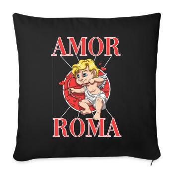 Liebesengel Zeichen der Liebe Romantik Geschenk - Sofakissenbezug 45 x 45 cm - Schwarz - Vorne