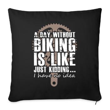 Cyclist - Sofakissenbezug 45 x 45 cm - Schwarz - Vorne