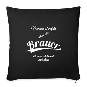 Brauer - Sofakissenbezug 45 x 45 cm - Schwarz - Vorne