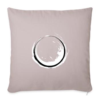 Zen Buddhism art circle Buddhism gift - Sofa pillowcase 17,3'' x 17,3'' (45 x 45 cm) - light taupe - Front