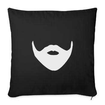 Barbe barbe - Housse de coussin décorative 45 x 45 cm - noir - Devant