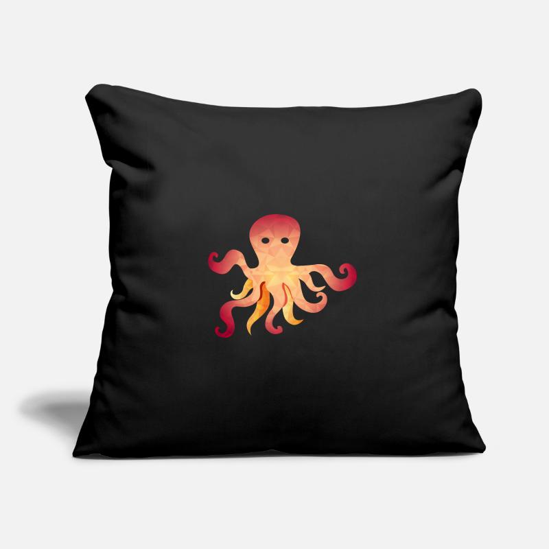 Polygone de calamar octopus Housse de coussin décorative 45 x 45 cm