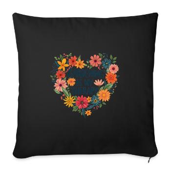 Gardening is My Therapy – Nature & Relaxation - Sofa pillowcase 17,3'' x 17,3'' (45 x 45 cm) - black - Front