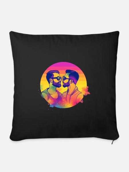 Pride Love Men - Sofakissenbezug 45 x 45 cm - Schwarz