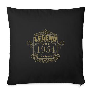 Vintage 1954 Birthday Vintage - Sofa pillowcase 17,3'' x 17,3'' (45 x 45 cm) - black - Front
