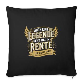 Even a legend retires - Sofa pillowcase 17,3'' x 17,3'' (45 x 45 cm) - black - Front