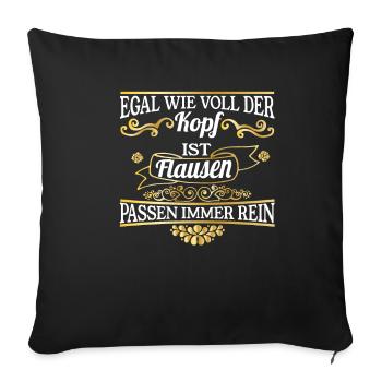 Funny sayings shirt for women fluff fitting - Sofa pillowcase 17,3'' x 17,3'' (45 x 45 cm) - black - Front