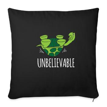 Turtle Turtle Incredible shell on back - Sofa pillowcase 17,3'' x 17,3'' (45 x 45 cm) - black - Front