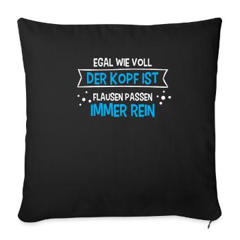 No matter how full the head fluff always fits in - Sofa pillowcase 17,3'' x 17,3'' (45 x 45 cm) - black - Front