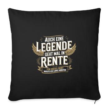 Même une légende prend sa retraite - Housse de coussin décorative 45 x 45 cm - noir - Devant
