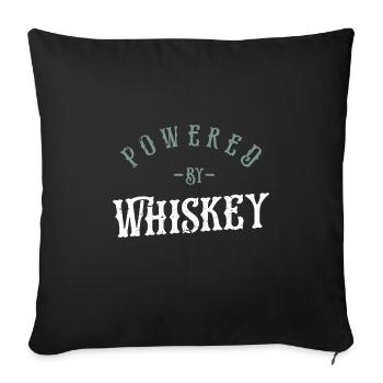Powered By Whisky - Whisky - Housse de coussin décorative 45 x 45 cm - noir - Devant