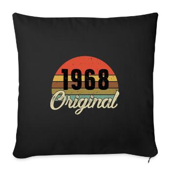 1968 original birthday - Sofa pillowcase 17,3'' x 17,3'' (45 x 45 cm) - black - Front