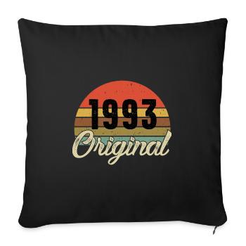 1993 Original birthday - Sofa pillowcase 17,3'' x 17,3'' (45 x 45 cm) - black - Front