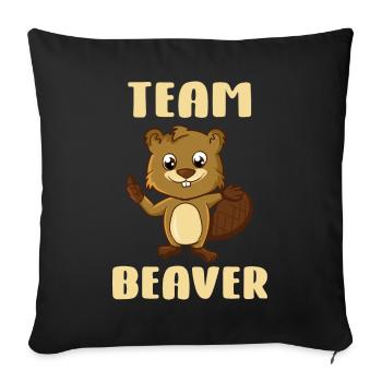 Team Biber - Housse de coussin décorative 45 x 45 cm - noir - Devant