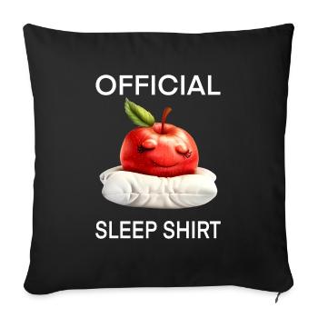 Apfel - Sofakissenbezug 45 x 45 cm - Schwarz - Vorne