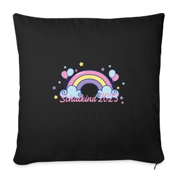 Children Enrolment Back to school Schoolchild School - Sofa pillowcase 17,3'' x 17,3'' (45 x 45 cm) - black - Front
