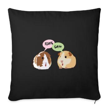 Cochon d'Inde I $ HIG Wheek cochon d'Inde - Housse de coussin décorative 45 x 45 cm - noir - Devant