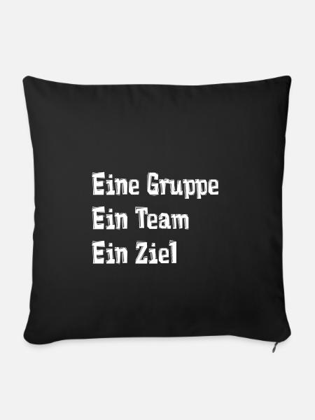 Gruppe, Team, Ziel - Sofakissenbezug 45 x 45 cm - Schwarz