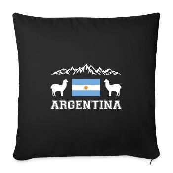 Argentina - Sofa pillowcase 17,3'' x 17,3'' (45 x 45 cm) - black - Front