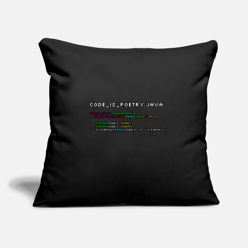 Code ist poetry.java Sofakissenbezug 45 x 45 cm