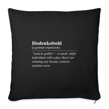 Testicle Obold Funny German Idiom - Sofa pillowcase 17,3'' x 17,3'' (45 x 45 cm) - black - Front