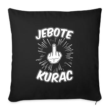 Jebote Kurac Jugo Balkans - Housse de coussin décorative 45 x 45 cm - noir - Devant