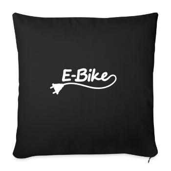 Vélo électrique - Housse de coussin décorative 45 x 45 cm - noir - Devant