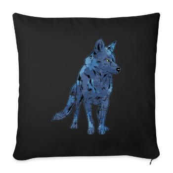 Wolf - Housse de coussin décorative 45 x 45 cm - noir - Devant